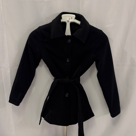 Me Jane Black Kids Trench Coat - Picture 1 of 4